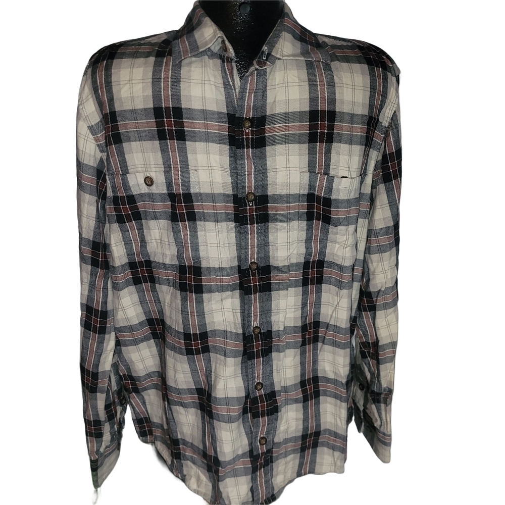 Wind River Men's Plaid Button-Up Shirt Size L